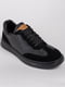 Комбинированные черные кроссовки с перфорацией | 6570376