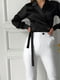 Белые брюки с разрезами и высокой посадкой | 6570143 | фото 4