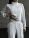 Белый костюм с худи и брюками из трехнитки | 6570217 | фото 6