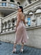 Бежевое платье “Венеция” из натуральной ткани с открытой спиной | 6570247 | фото 4
