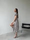 Свободное серое платье А-силуэта из легкой ткани | 6570286 | фото 5