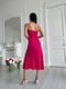 Легкое шелковое платье цвета фуксии длины миди с разрезом | 6570295 | фото 6