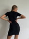 Трикотажное черное мини-платье | 6570330 | фото 2