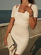 Біла трикотажна міні-сукня | 6570333 | фото 2