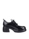 Туфлі чорні з натуральної лакової шкіри зі шнурівкою | 6570564 | фото 2