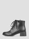 Ботинки черные кожаные на каблуке | 6570586 | фото 3