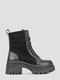 Ботинки черные кожаные со шнуровкой | 6570592 | фото 7