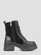Ботинки черные кожаные со шнуровкой | 6570592 | фото 4