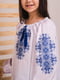 Вишиванка Соломійка біла з синьою вишивкою | 6569739 | фото 3
