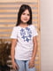 Вишиванка-футболка Зоряна біла з синьою вишивкою | 6569746 | фото 2