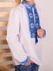 Вишиванка Дмитрик біла з блакитною вишивкою | 6569748 | фото 3