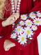 Вишита сукня Квіткова на бордовому льоні | 6569787 | фото 4