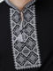 Вишиванка Отаман чорна з сріблястою вишивкою хрестиком | 6569910 | фото 3