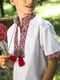 Вишиванка Остап короткий рукав з червоною вишивкою | 6569923 | фото 2