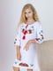 Вишита сукня Ромашки на білій домотканій тканині | 6569997 | фото 3