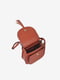 Шкіряна сумка крос-боді теракотового кольору з пензликом | 6573653 | фото 3
