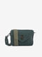 Шкіряна сумка крос-боді темно-зеленого кольору | 6573673 | фото 2