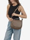 Шкіряна сумка крос-боді кольору темний тауп | 6573674 | фото 4