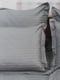 Комплект постільної білизни зі страйп сатину «STRIPE GRAY» дитячий: підковдра (110х140 см) та наволочки (40х60 см; 2 шт.) | 6570659 | фото 8