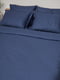 Комплект постельного белья Satin Stripe «Delfi Blue» полуторный: пододеяльник: 143х210, наволочки: 2х70х70 см | 6571315 | фото 2