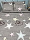Комплект постельного белья Бязь Gold Люкс «Gray Stars» King Size 220x240 см, наволочки: 2х50х70 см | 6572046 | фото 3