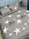 Комплект постельного белья Бязь Gold Люкс «Gray Stars» King Size: пододеяльник (220x240 см), наволочки (4х50х70 см) | 6572048 | фото 4