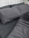 Комплект постельного белья Бязь Gold Люкс «Gray Stripe&Black» двуспальный: пододеяльник (175х210 см), наволочки (4х70х70 см) | 6572078 | фото 3