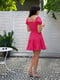 Платье мини хлопковое корсетного кроя розовое | 6415928 | фото 10