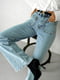 Джинсы голубого цвета с накладными карманами | 6576226 | фото 2