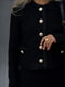 Жакет твидовый укороченный черного цвета | 6576259 | фото 5