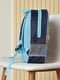 Ранец ортопедический синего цвета с принтом | 6576376 | фото 2