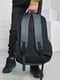 Рюкзак однотонный серого цвета с логотиопм | 6576436 | фото 3