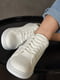 Кросівки білого кольору із сріблястими вставками | 6491874 | фото 2