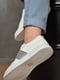 Кросівки білого кольору із сріблястими вставками | 6491874 | фото 3