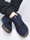 Перфорированные кроссовки темно-синего цвета | 6494955 | фото 2