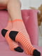 Шкарпетки-сітка помаранчево-чорні в смужку | 6576561 | фото 2