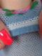 Носки-сетка голубые с цветочным узором | 6576563 | фото 3