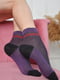 Шкарпетки-сітка фіолетово-чорні з візерунком | 6576564 | фото 2