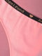 Трусы-стринги розового цвета с логотипом бренда на резинке | 6576683 | фото 3