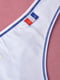 Трусы-стринги белого цвета с логотипом бренда | 6576702 | фото 3