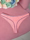 Трусы-стринги розового цвета с логотипом бренда | 6576706 | фото 2