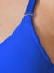 Бюстгальтер синього кольору зі складками чашка В | 6576777 | фото 4