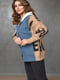 Комбинированная коричнево-синяя куртка с рисунком | 6576951 | фото 2