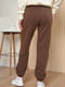 Спортивные штаны на флисе коричневого цвета | 6577143 | фото 3