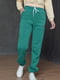 Спортивні штани на флісі зеленого кольору | 6577151 | фото 2