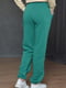 Спортивные штаны на флисе зеленого цвета | 6577151 | фото 3