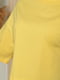 Жовта укорочена оверсайз футболка з рукавом 3/4 | 6577170 | фото 4