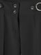 Чорні штани прямого крою з декоративними пряжами | 6577217 | фото 3