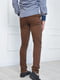 Зауженные брюки коричневого цвета | 6577234 | фото 3