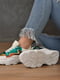 Кросівки біло-зелені, декоровані паєтками | 6577316 | фото 3